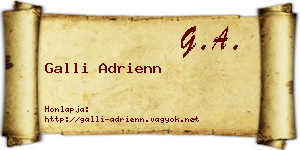 Galli Adrienn névjegykártya